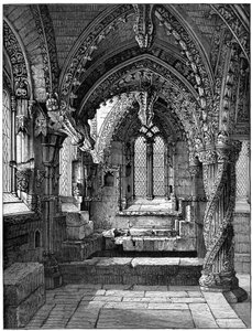 Coin sud-est de la Chapelle de la Dame, Chapelle de Rosslyn, Écosse, 1893 - Unbekannt