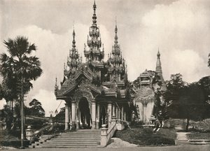 Entrée sud de la pagode Shwe Dagon, Rangoon