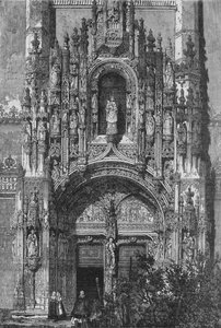 Façade sud du monastère de Santa Maria à Belém, vers 1890