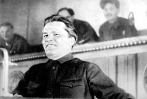 Politicien soviétique Sergei Kirov, 17e Congrès du Parti communiste, Moscou, URSS, 1934