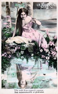 Printemps, carte postale française vintage, vers 1900 - Unbekannt