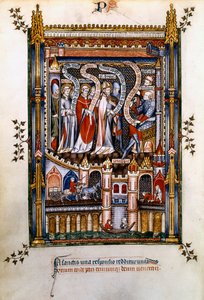 Saint Denis, Saint Rusticus et Saint Éleuthère devant Sisinnius, 1317