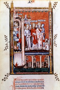 Saint Denis est montré les martyrs, 1317