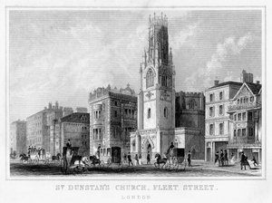 Église Saint-Dunstan, Fleet Street, Londres, 19ème siècle - Unbekannt