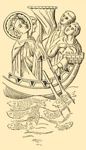 Saint Louis, roi de France, traverse la mer vers la Terre Sainte, XIIIe siècle, c. 1930