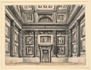 Décor de scène, intérieur du palais