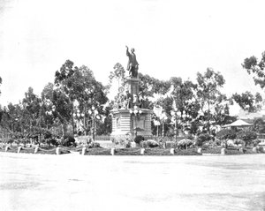 Statue de Colomb sur le Paseo, Mexico, vers 1900 - Unbekannt