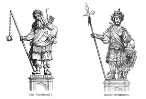 Statues de Gog Gogmagog et Magog Corineus, 1886 - Unbekannt