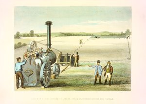 Équipement de labourage à vapeur, vers 1860 - Unbekannt