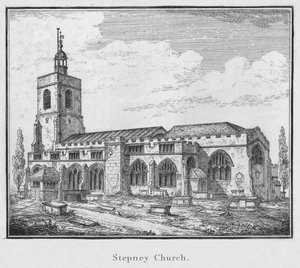 Église de Stepney, vers 1792
