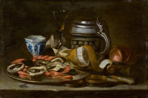 Nature morte avec écrevisses et huîtres