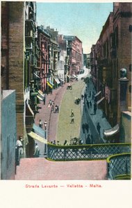 Strada Levante - La Valette - Malte, vers 1900