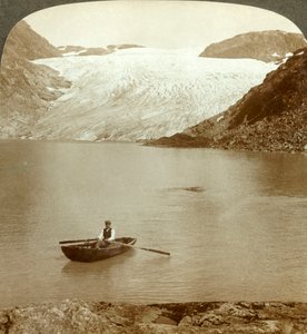 Courant de glace solide, glacier de Hardanger et lac où il fond, Norvège, vers 1905 - Unbekannt