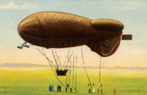 Ballon de barrage profilé avec panier, 1918, 1932