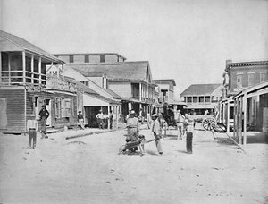 Rue à Key West, Floride, vers 1897
