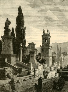 Rue des Tombeaux à Athènes, restaurée, 1890