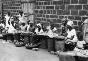 Marchands de rue, Freetown, Sierra Leone, XXe siècle