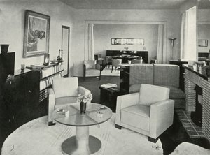 Studio et salle à manger dans une maison à Bruxelles, 1937