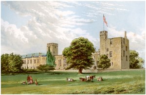 Château de Sudeley, Gloucestershire, maison de la famille Dent, vers 1880