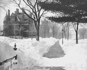 Avenue Summit en hiver, St Paul, Minnesota, USA, vers 1900