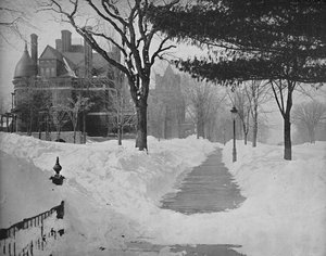 Summit Avenue en hiver, St. Paul, Minnesota, vers 1897