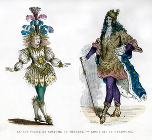 Costume de théâtre du Roi Soleil, et Roi Louis XIV de France, 1882-1884
