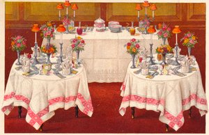 Tables de souper avec buffet