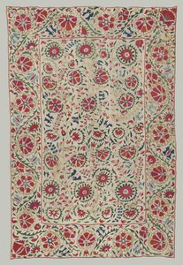 Suzani : rideau ou couvre-lit, vers 1800