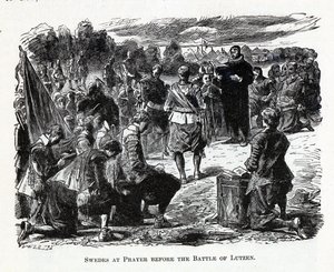 Les Suédois en prière avant la bataille de Lützen, 1882 - Unbekannt