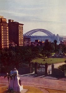 Pont du port de Sydney depuis la ville, vers 1948