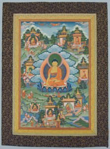 Tangka avec Bouddha, 19ème siècle
