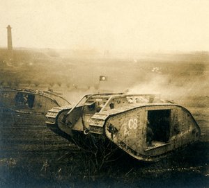 Char en mouvement, c1914-c1918