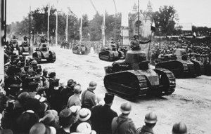Chars dans le grand défilé de la victoire, Paris, France, 14 juillet 1919