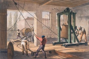 Fil télégraphique aux travaux de Greenwich