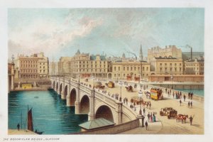 Pont de Telford sur la Clyde à Broomielaw, Glasgow, 1891