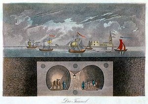 Tunnel de la Tamise, vers 1830