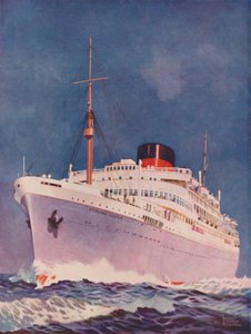 La coloration attrayante du paquebot Union Castle Stirling Castle, 1937