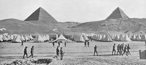 Les troupes australiennes en Égypte campées près des pyramides, 1914 - Unbekannt