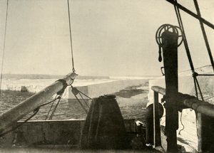 Le bord de la barrière se détachant à quatre miles au sud de Hut Point, vers 1908, 1909 - Unbekannt