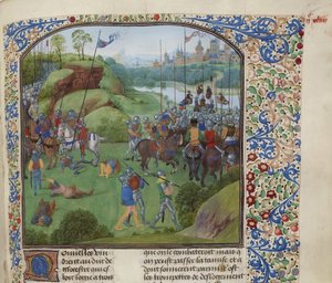 La bataille de Radcot Bridge le 19 décembre 1387, vers 1470-1475