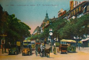 Le Boulevard des Italiens, Paris, vers 1920