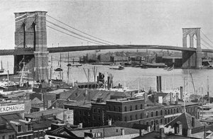 Le pont de Brooklyn, New York, 1915
