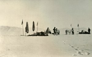 Le camp après avoir passé la latitude la plus au sud précédente, novembre 1908, 1909 - Unbekannt