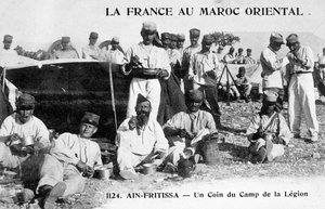Le camp de la Légion étrangère, Ain Fritissa, Maroc, 20e siècle