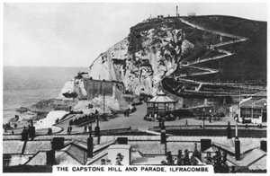 La colline de Capstone et la parade, Ilfracombe, 1936