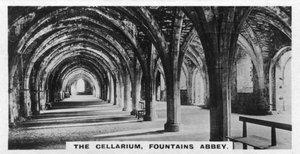 Le Cellarium, Abbaye de Fountains, Yorkshire, vers 1920
