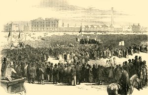 Réunion chartiste sur Kennington Common, 1848, vers 1878