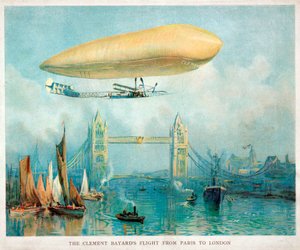Le vol du Clement-Bayard de Paris à Londres, vers 1908