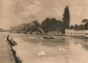 Les barges du collège à Oxford, 1902