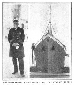 Le commandant du Titanic et la proue de son navire, 20 avril 1912 - Unbekannt